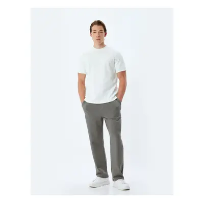 Koton Sweatpants with Waist Tie and Pocket Detail, Cotton