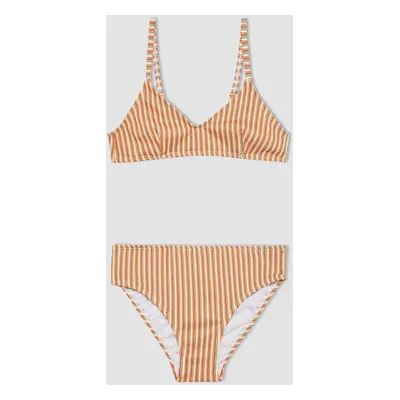 DEFACTO Girl's Striped Bikini Set