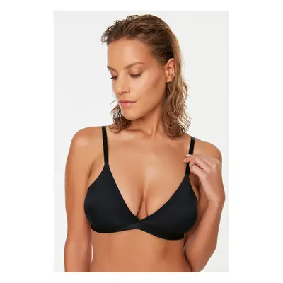 Trendyol černá polyamidová trojúhelníková podprsenka bralette bez košíčků