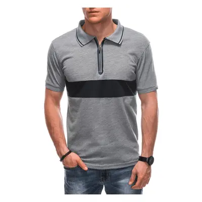 Edoti Men's plain polo shirt