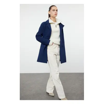 Trendyol Navy Blue Wool Cashmere Coat