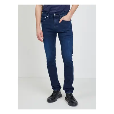 Tmavě modré pánské skinny fit džíny Calvin Klein Jeans - Pánské