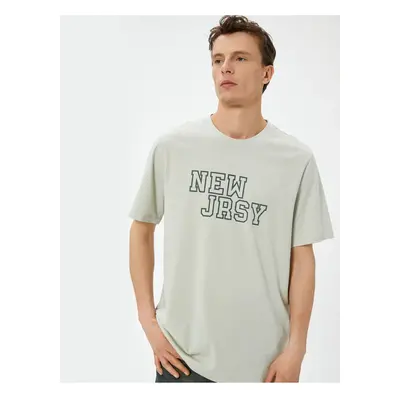 Koton College Printed T-Shirt Crew Neck Short Sleeve Cotton