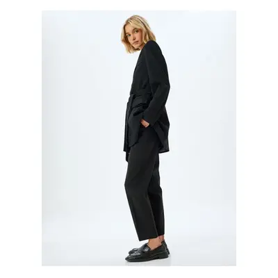 Koton Cigarette Trousers Pocket Detail Viscose Blend