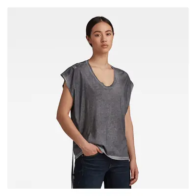 G-STAR T-shirt - Adjustable top sprayed grey