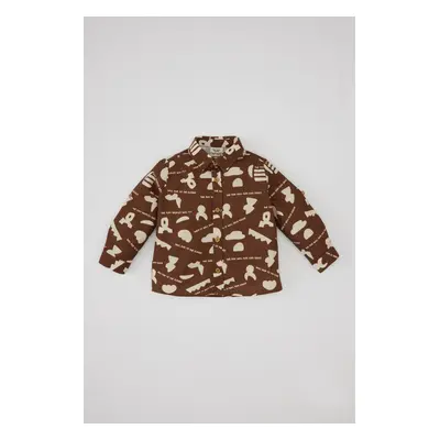 DEFACTO Baby Boy Twill Long Sleeve Patterned Shirt