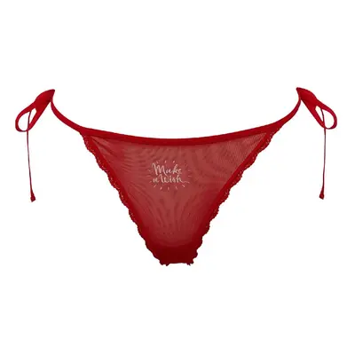 DEFACTO Fall in Love Christmas Themed Red Lace String Slip Panties