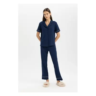 DEFACTO Fall In Love Regular Fit Short Sleeve Pajama Set