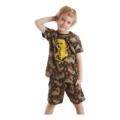 Denokids Skateboard Dino Boy's Summer T-shirt Shorts Set