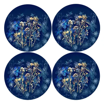 Bertoni Home Unisex's Round Table Pads Set Midnight Navy Blue