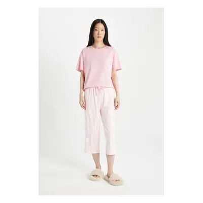 DEFACTO Fall in Love Short Sleeve Capri Pajama Set