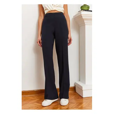 Bianco Lucci Women's Palazzo Fabric Trousers