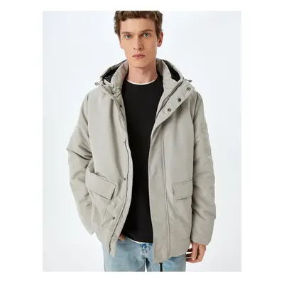 Koton Zippered Slim Fit Hooded Jacket