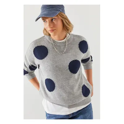 Bianco Lucci Women's Polka Dot Knitted Sweater