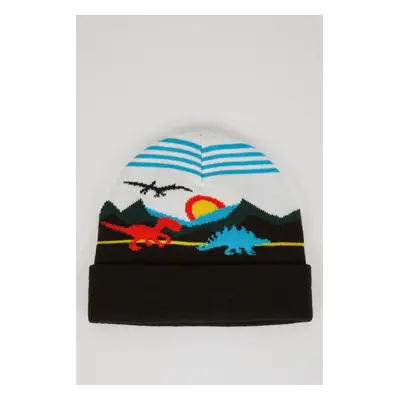 DEFACTO Boy&#39;s Dinosaur Printed Beret