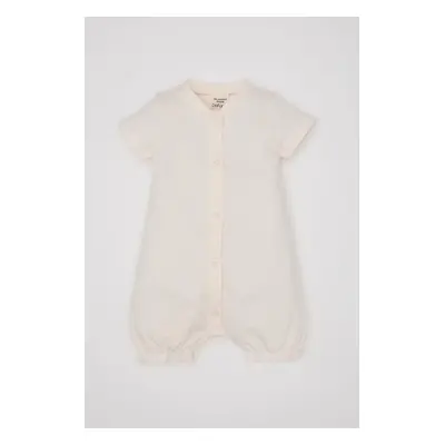 DEFACTO Baby Girl Newborn Short Sleeve Combed Cotton Jumpsuit