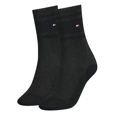 Tommy Hilfiger Socks - TH WOMEN SOCK 2P LUREX RIB black