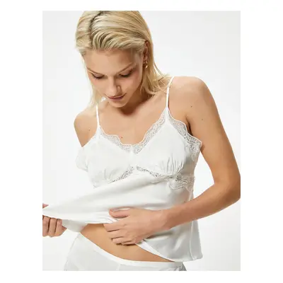 Koton Bridal Satin Strappy Pajama Top