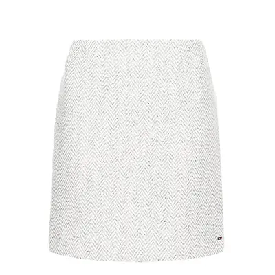 Tommy Hilfiger Skirt - WOOL BLEND HERRINGB SHORT SKIRT grey