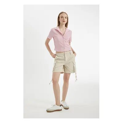 DEFACTO Cool Regular Fit Normal Waist Short Leg Gabardine Shorts