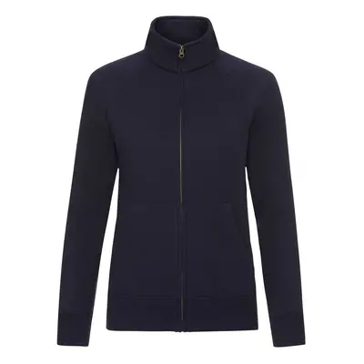 Navy blue women's sweatshirt with stand-up collar Fruit of the Loom