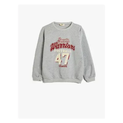 Koton Sweatshirt College Printed Long Sleeve Crew Neck