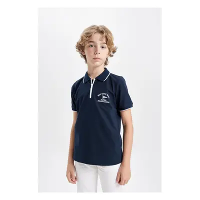 DEFACTO Boy's Pique Short Sleeve Polo T-Shirt