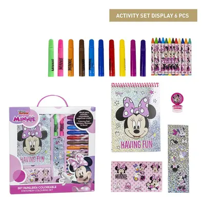 COLOURING STATIONERY SET DISPLAY MINNIE