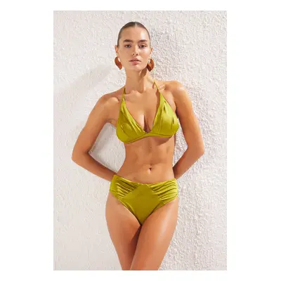 Trendyol Green*St Straight Triangle Normal Waist Bikini Set