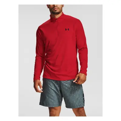 Under Armour Tričko Tech 2.0 1/2 Zip-RED - Pánské