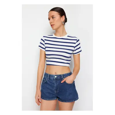 Trendyol Blue More Sustainable Low Waist Mini Denim Shorts