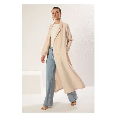 Trendyol Stone Woven Cape & Abaya