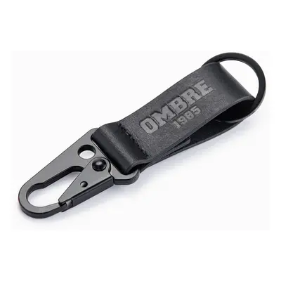 Ombre Men's key ring with snap hook - black