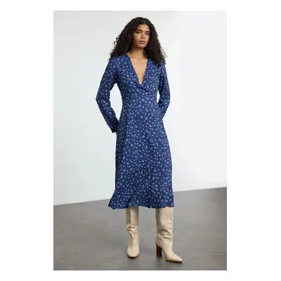 Trendyol Blue A-Line Midi Woven Dress