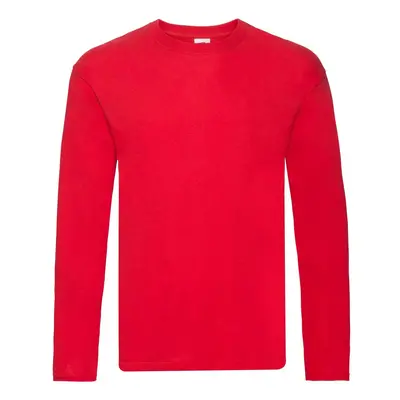 Red Men's T-shirt Original Fruit of the Loom Sleeve