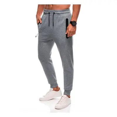 Edoti Men's BASIC uniform sweatpants - grey melange V-3 EM-PABS