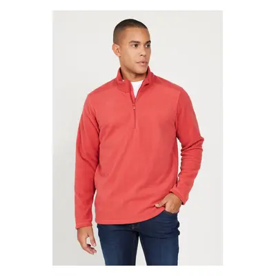 AC&Co / Altınyıldız Classics Men's Coral Anti-Pilling Anti-Pilling Standard Fit High Neck Fleece