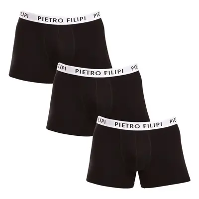 3PACK pánské boxerky Pietro Filipi černé