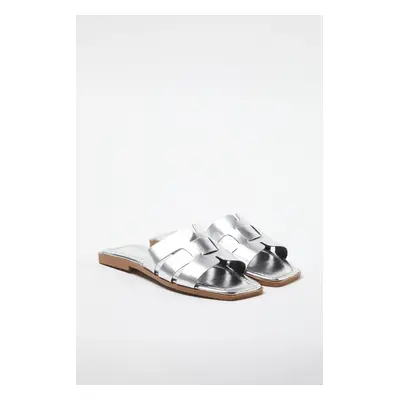 Trendyol Silver Single Band Casual Women's Slippers