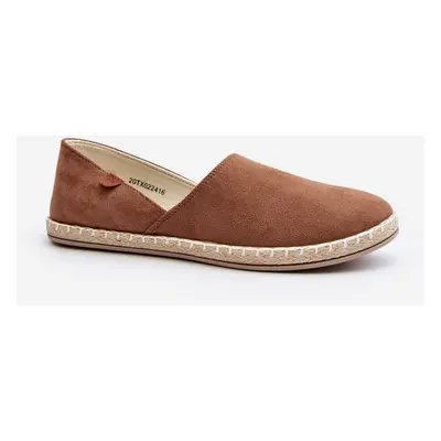 PE1 Dámské semišové espadrilky hnědé Vulcano