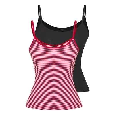 Trendyol Black Plain-Red Striped Pack Suspender Fitted Flexible Ribbed Knitting Athlete