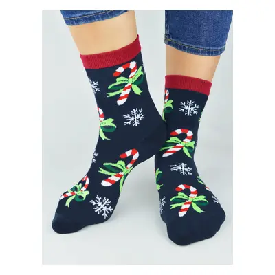 NOVITI Woman's Socks SB100-W-02 Navy Blue