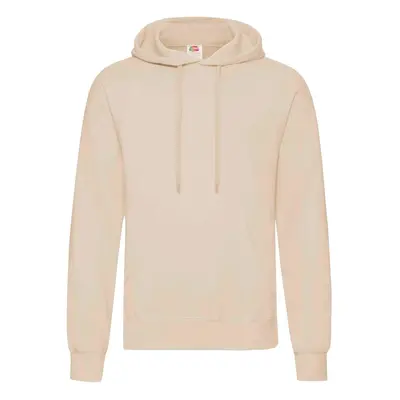 Beige Men's Hooded Sweat Fruit of the Loom