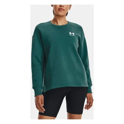 Under Armour Mikina Rival Fleece Oversize Crew-GRN - Dámské