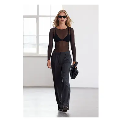 Trendyol Limited Edition Black Wide Leg Woven Trousers