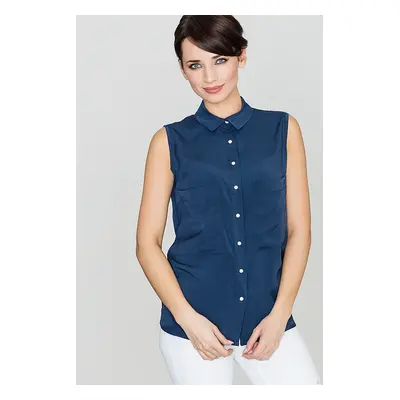 Lenitif Woman's Blouse K363 Navy Blue