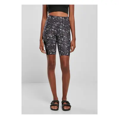 Dámské kraťasy High Waist Tech Mesh AOP Cycle Shorts blackuniverse