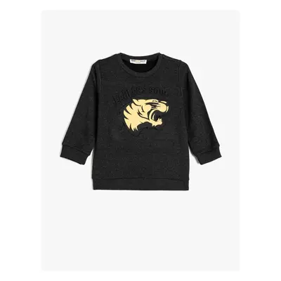 Koton Sweatshirt Long Sleeve Tiger Print