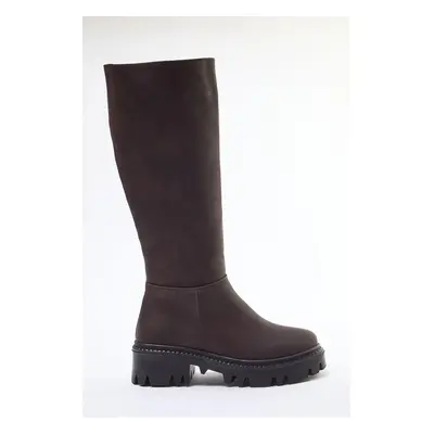 Trendyol Dark Brown Thick Soled Women's Boots