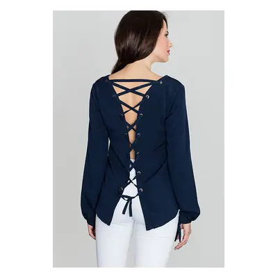 Lenitif Woman's Blouse K385 Navy Blue